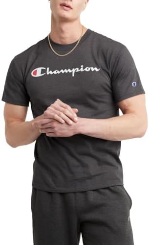 Champion Men’s T-Shirt, Classic Graphic T-Shirt, Soft and Comfortable T-Shirts for Men, Script Logo (Reg. or Big & Tall)