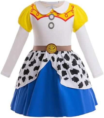 Jessie Costume for Little Girls Cowgirls Dress Birthday Party Halloween Cosplay Outfit