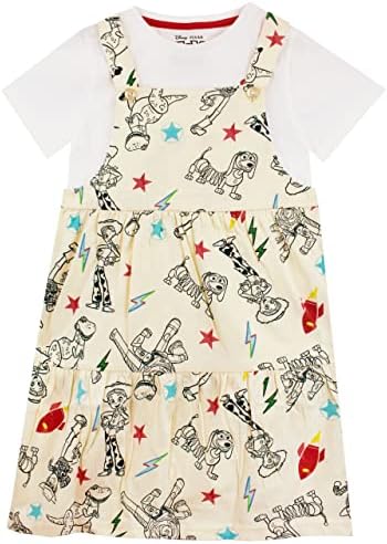 Disney Girls Toy Story T-Shirt and Pinafore Dress Set Kids Outfit Set