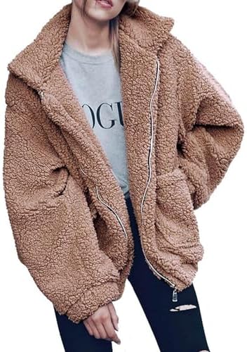 PRETTYGARDEN Women’s Fashion Winter Coat Sherpa Fleece Faux Fur Shearling Oversized Trendy Jackets Warm Outerwear