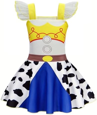 Jessie Costume Girls Cowgirls Dress Up Birthday Party Princess Halloween Outfits 1-11 Years