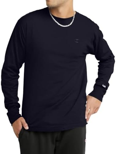 Champion Men’s Classic Long Sleeve Soft, Comfortable T-Shirt (Regular or Big & Tall)