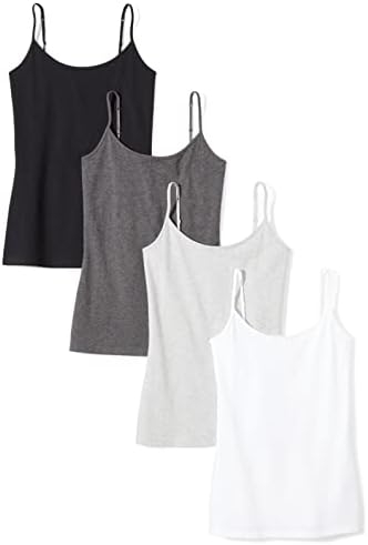 Amazon Essentials Women’s Slim-Fit Camisole, Pack of 4