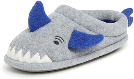 Dearfoams Toddler & Kids’ Cute Shark, Cow, Unicorn, Dog, Dinosaur and Animal Critter Slippers