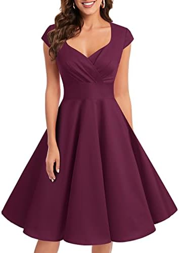 Bbonlinedress Women Short 1950s Retro Vintage Cocktail Party Swing Dresses