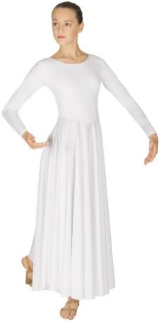 Eurotard Womens 13524 Long Sleeve Worship Praise Liturgical Full Dance Dress