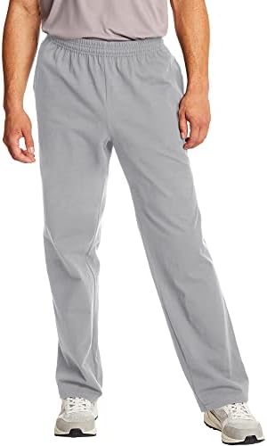 Hanes Essentials Sweatpants, Men’s Cotton Jersey Pants with Pockets, 33”