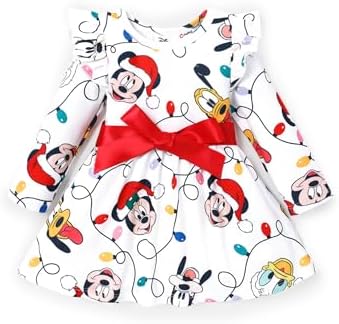 Disney Princess Cinderella Ariel Frozen Elsa Ruffle Sleeve Dress Minnie Mickey Mouse Clothes Baby to Toddler