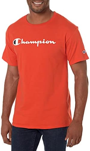 Champion Men’s T-Shirt, Classic Graphic T-Shirt, Soft and Comfortable T-Shirts for Men, Script Logo (Reg. or Big & Tall)