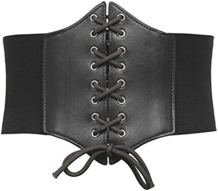 GRACE KARIN Womens Corset Belt Vintage Lace-up Cinch Elastic Waist Belt