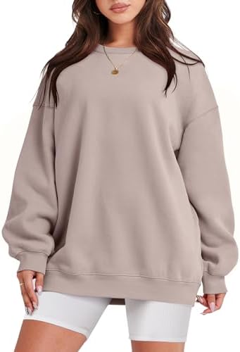 ANRABESS Women Oversized Sweatshirts Hoodies Fleece Crewneck Pullover Top Casual Fall Outfits Preppy Clothes Teen Girls 2024