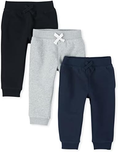 The Children’s Place Baby Boys’ Active Fleece Jogger Pants 2 Pack