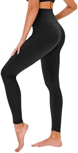 High Waisted Leggings for Women – No See Through Tummy Control Cycling Workout Yoga Pants with Pockets Reg & Plus