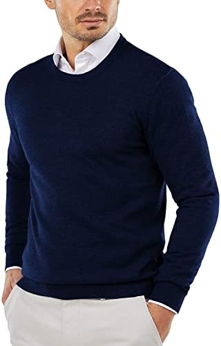 COOFANDY Men’s Crew Neck Sweater Slim Fit Lightweight Sweatshirts Knitted Pullover for Casual Or Dressy Wear