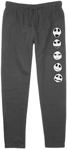 Junior’s The Nightmare Before Christmas Jack Expressions Jogger Sweatpants