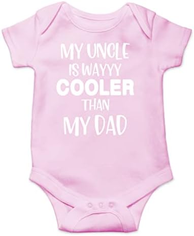 AW Fashions My Uncle Is Way Cooler Than My Dad Baby Bodysuit Funny Cute Newborn Clothing for Boys Girls