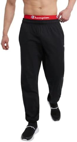 Champion Men’s Pants, Lightweight Lounge, Jersey Knit Casual Pants for Men (Reg. or Big & Tall)