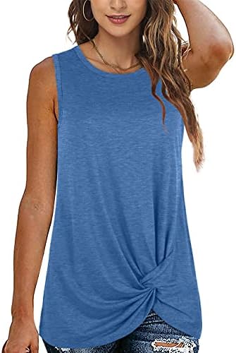 SAMPEEL Womens Tank Tops Twist Knot Summer Sleeveless