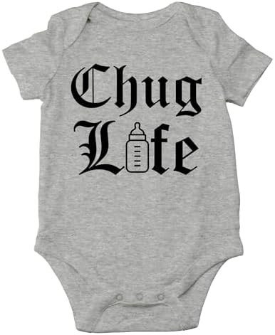 AW Fashions Chug Life Baby Bodysuit Funny, Cute, and Comfortable Infant Apparel – Trendy Newborn Clothing