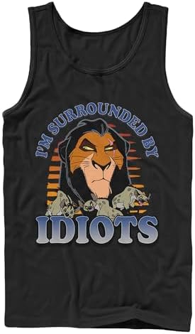 Men’s Lion King Scar Surrounded by Idiots Sunset Tank Top