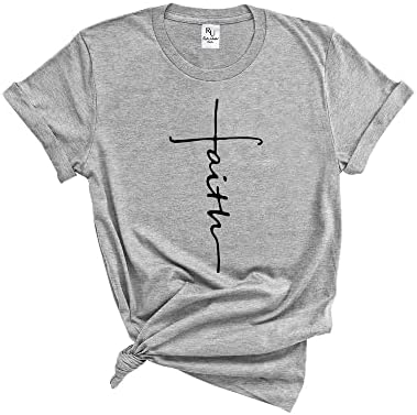 Faith Shirt – Christian Women’s T-Shirt with Cross and Scripture, Inspirational Clothing for Easter and Faith