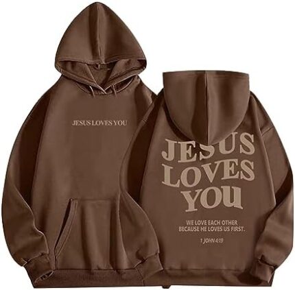 Trust In The Lord Christian Graphic Hoodies Trendy Shape Print Fall Outfit Oversize Fall Winter Preppy Fashion 2024