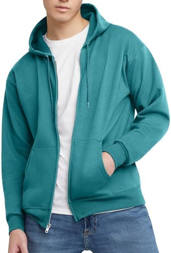 Hanes Men’s EcoSmart Fleece Full-Zip Hoodie Sweatshirt