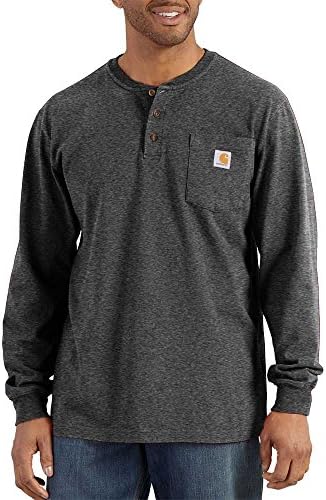 Carhartt Men’s Loose Fit Heavyweight Long-Sleeve Pocket Henley T-Shirt