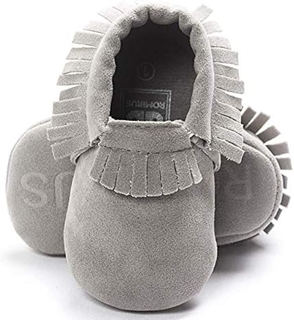 Meckior Infant Baby Girls Boys Premium Soft Sole Tassel Bowknot Moccasins Toddler Prewalker Princess Anti-Slip Crib Baptism Loafers Shoes