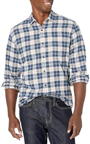 Amazon Essentials Men’s Long-Sleeve Flannel Shirt (Available in Big & Tall)