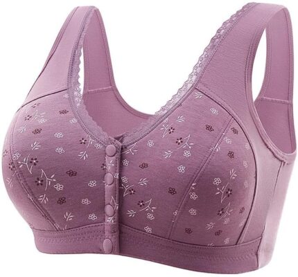 Daisy Bras for Older Women Comfy Convenient Front Closure Bras No Underwire Supportive Bras Plus Size Push Up Bras